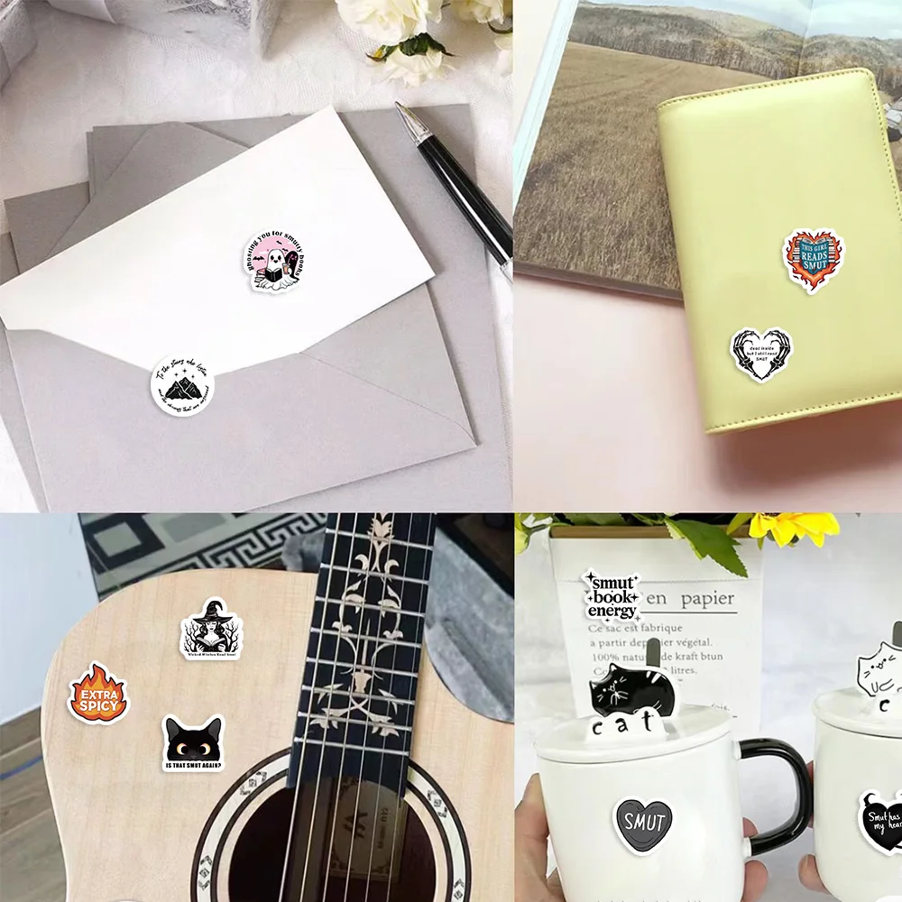500PCS Smut Dark Book Reading Cartoon Stickers Roll DIY Phone Diary Laptop Waterproof Book Reading Sticker Sealing Labels