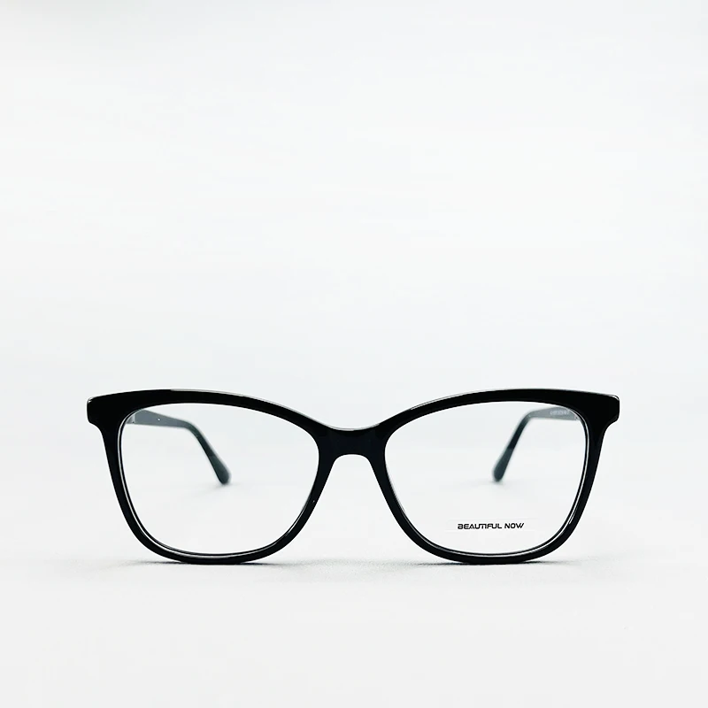 아름다운 지금 레오파드 퍼플 아세테이트 안경테 패셔너블한 광학 안경 처방 렌즈 여성용 맞춤형 렌즈