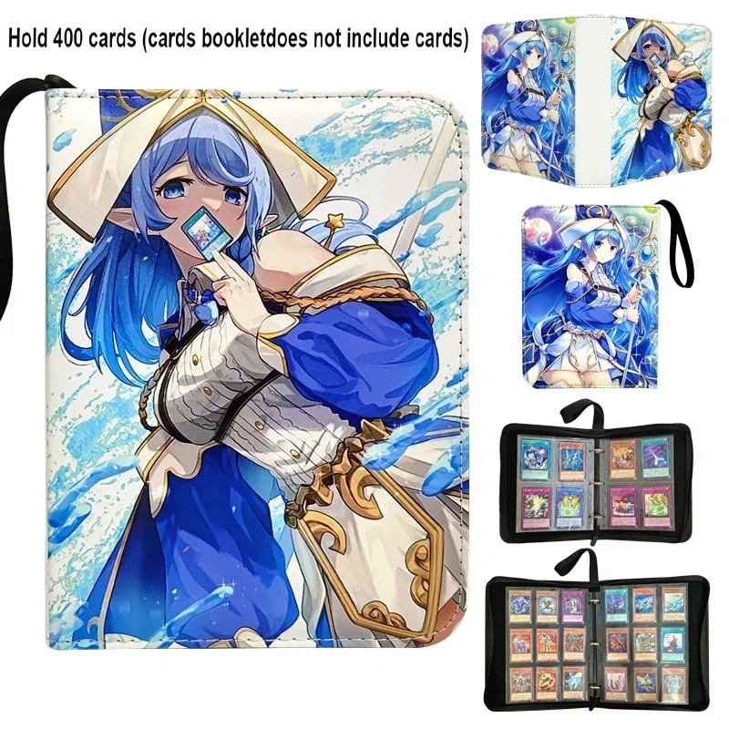 400 buah Yu Gi Oh Black Magician Girl kartu Album Map huruf Binder Notebook permainan koleksi hadiah mainan permainan