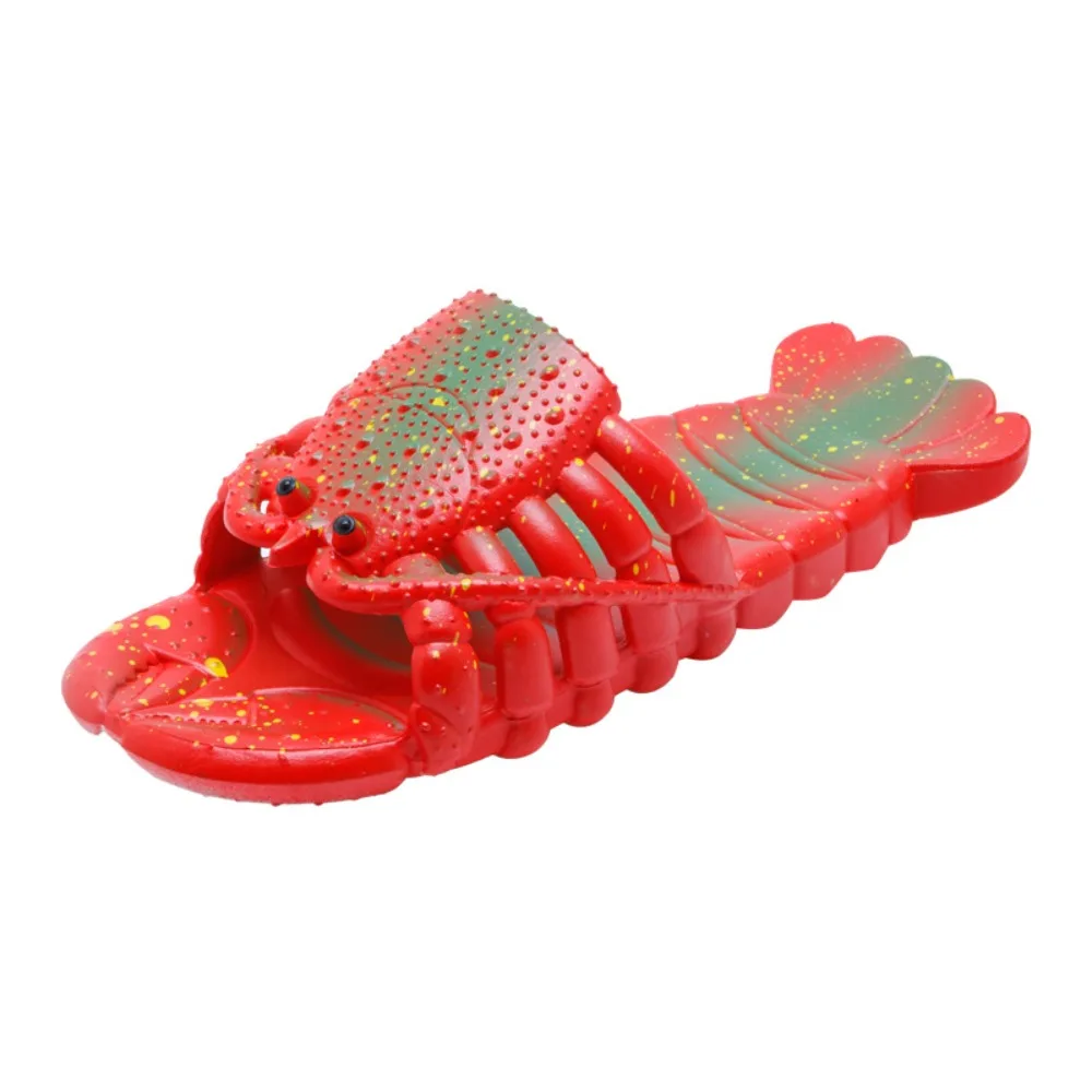 شباشب إبداعية مقاومة للماء على شكل جراد البحر، شباشب خفيفة الوزن غير قابلة للانزلاق، صنادل سميكة ومريحة للزوجين للشاطئ