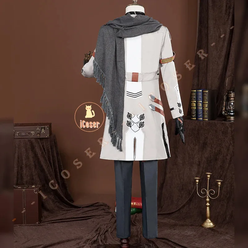 

Welt Yang Cosplay Costume Wig Honkai Star Rail Game Uniform Glasses Trench Scarf Astral Express Animator Halloween Women Men Cos