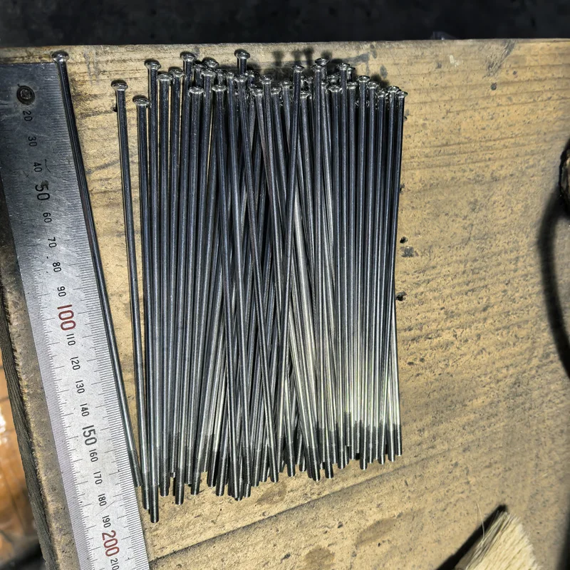 

9G Diameter 3.5mm Electric Bike Spokes Material 304 Stainless Steel Straight Pull Motorcycle Spokes With Nipples