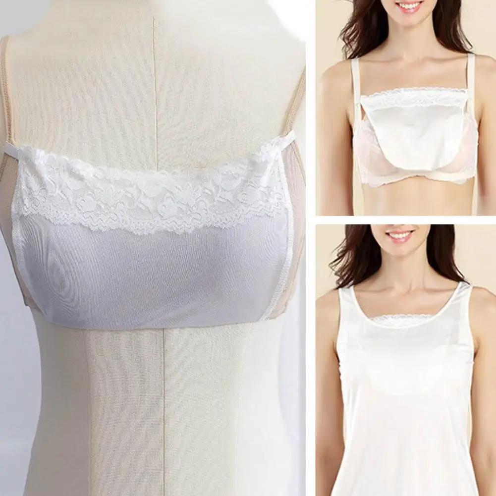 Lace Tube Top Solid Color Chest Cover Breathable Lace Decorative Chest Cover Anti-slip Modesty Panel for Underwear Inner Wear