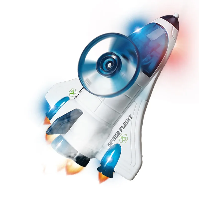 Dziecięcy astronauta sterowiec gry na świeżym powietrzu rondo wyrzutnia spodków latający dysk Gyro katapult Gun wiatrakowiec zabawka dla chłopców dziewczynka