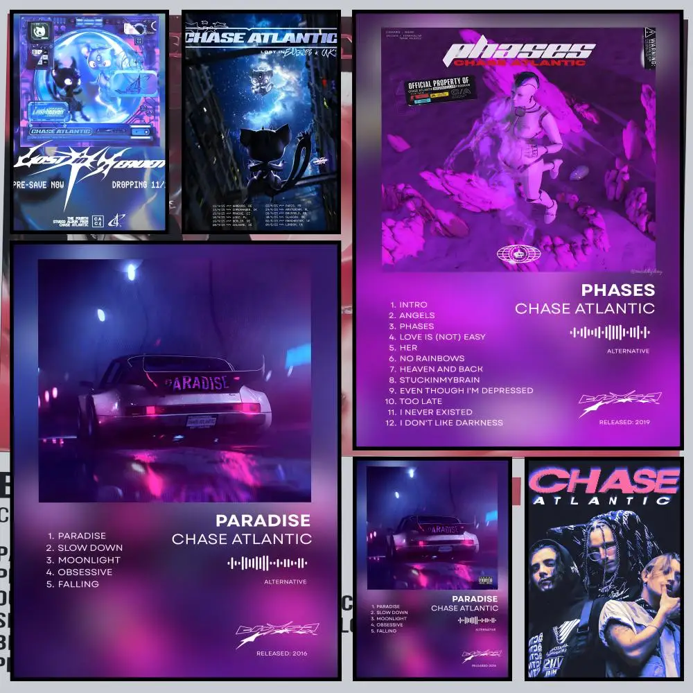 Band C-Chase Atlantic Poster, wasserfestes PVC-Wandposter, selbstklebende HD-Kunst für Wohnzimmer, Schlafzimmer und Geschäft