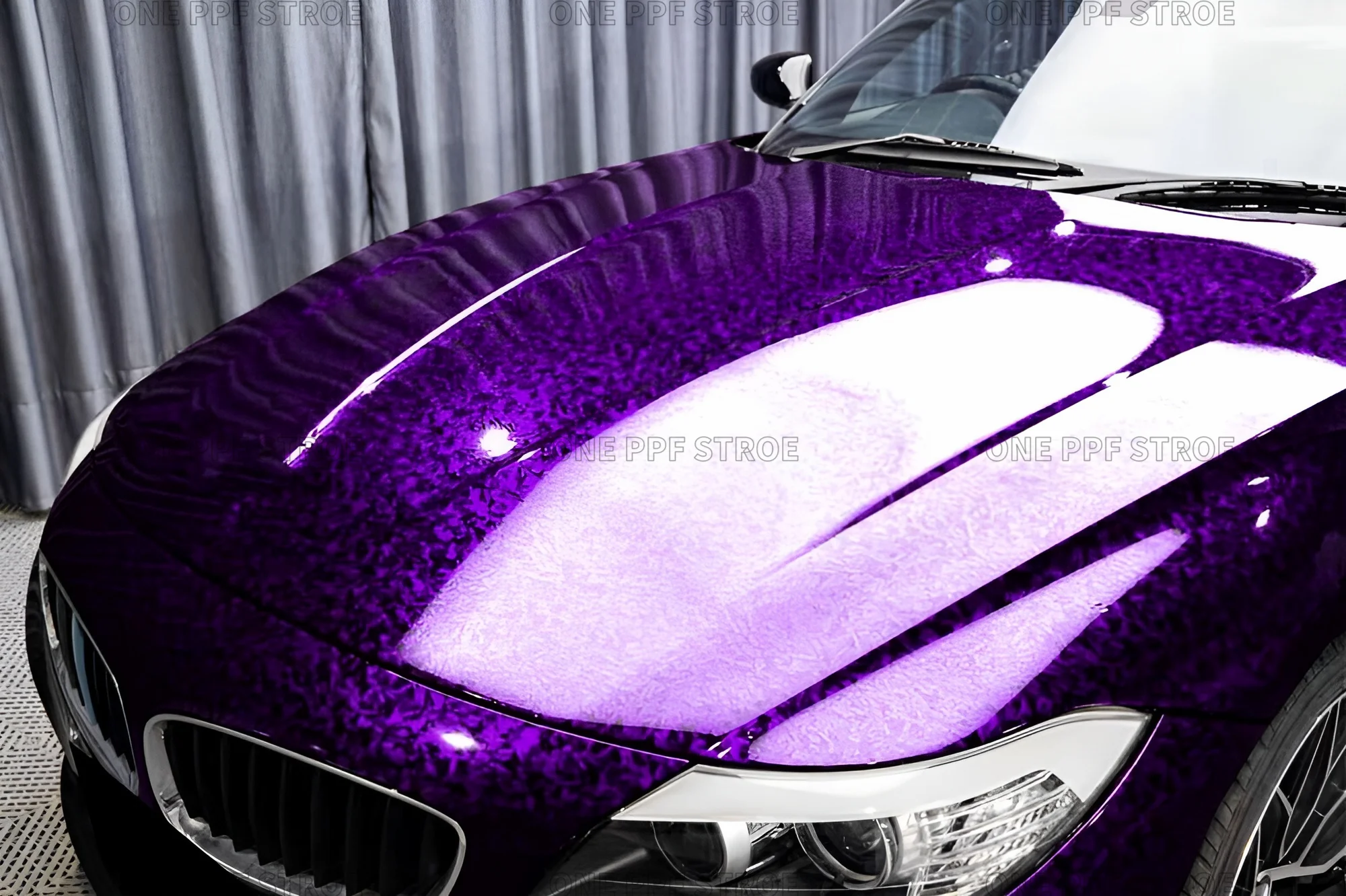 Carbon Fiber Film Glossy Purple Car Body Film Forged Carbon Vinyl Wrap Film Self Adhesive Decal Sticker for Car Accessories