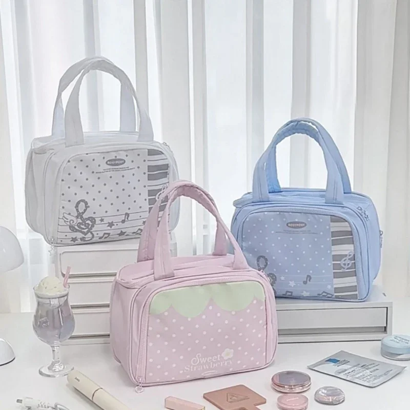 Bunte, multifunktionale Make-up-Tasche mit großem Fassungsvermögen, mehrere Fächer zur Aufbewahrung, Sommer, neue süße, niedliche Damen-Umhängetasche – Detail 3
