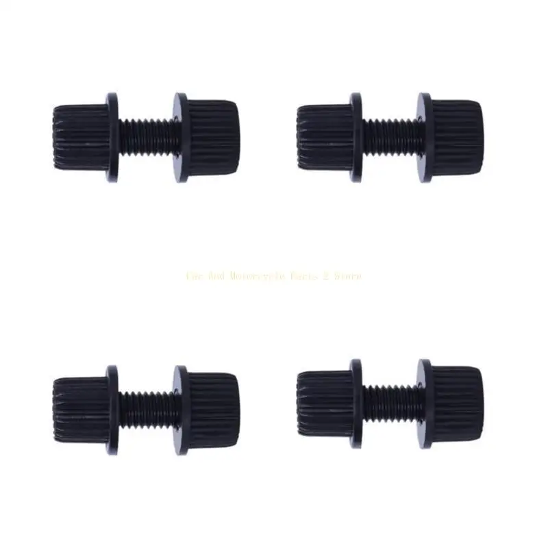 Convenient Motorcycle License Plate Screw Set Sturdy Nylon Fasteners Reliable Nylon License Plate Fasteners 4pcs/set