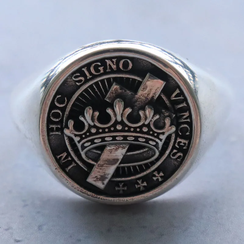 

14g Crusader Templar Knight Masonic Rings Customized 925 Solid Sterling Silver Rings Many Sizes 6-12