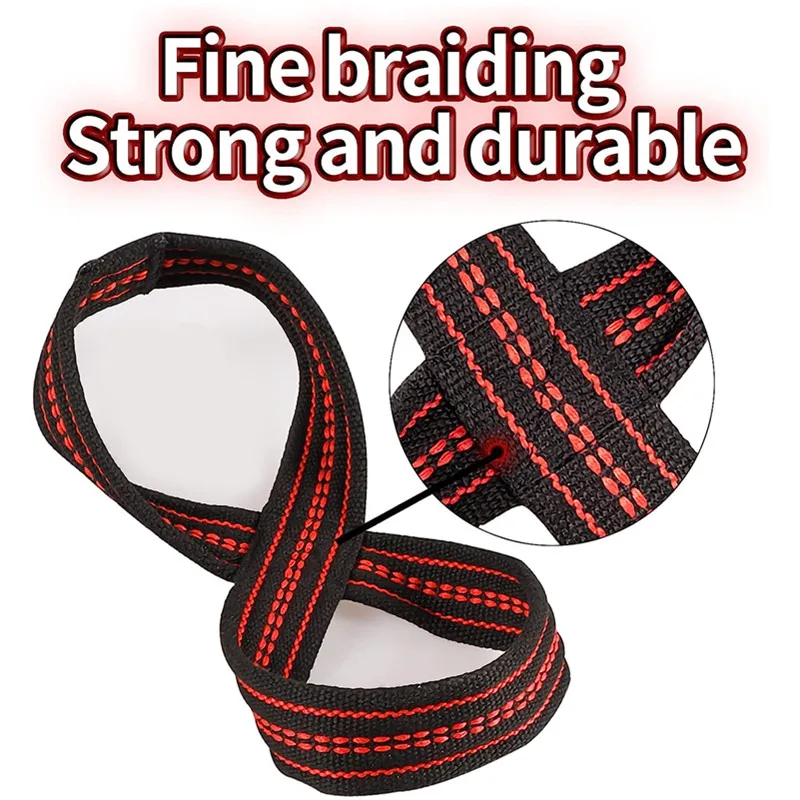 Figure 8 Weight Lifting Straps DeadLift Wrist Strap for Pull-ups Horizontal Bar Powerlifting Gym Fitness Bodybuilding Equipment