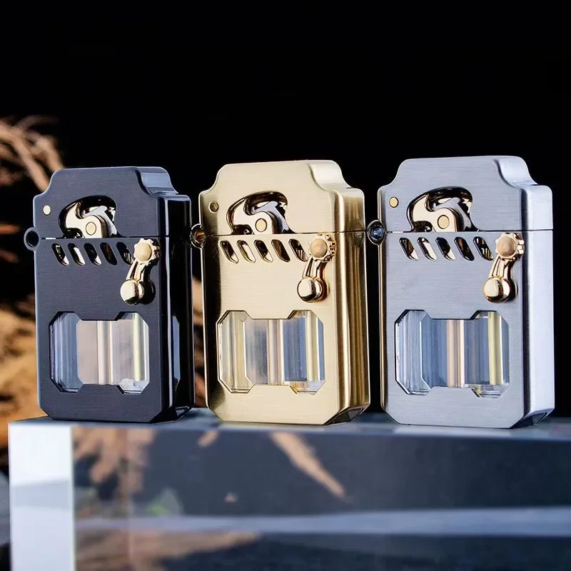 

Zorro Swing Arm Classic Lighter Cyber Mech Transparent Gas Tank Trendy Lighter Men's Oil Lighter Smoking Gifts