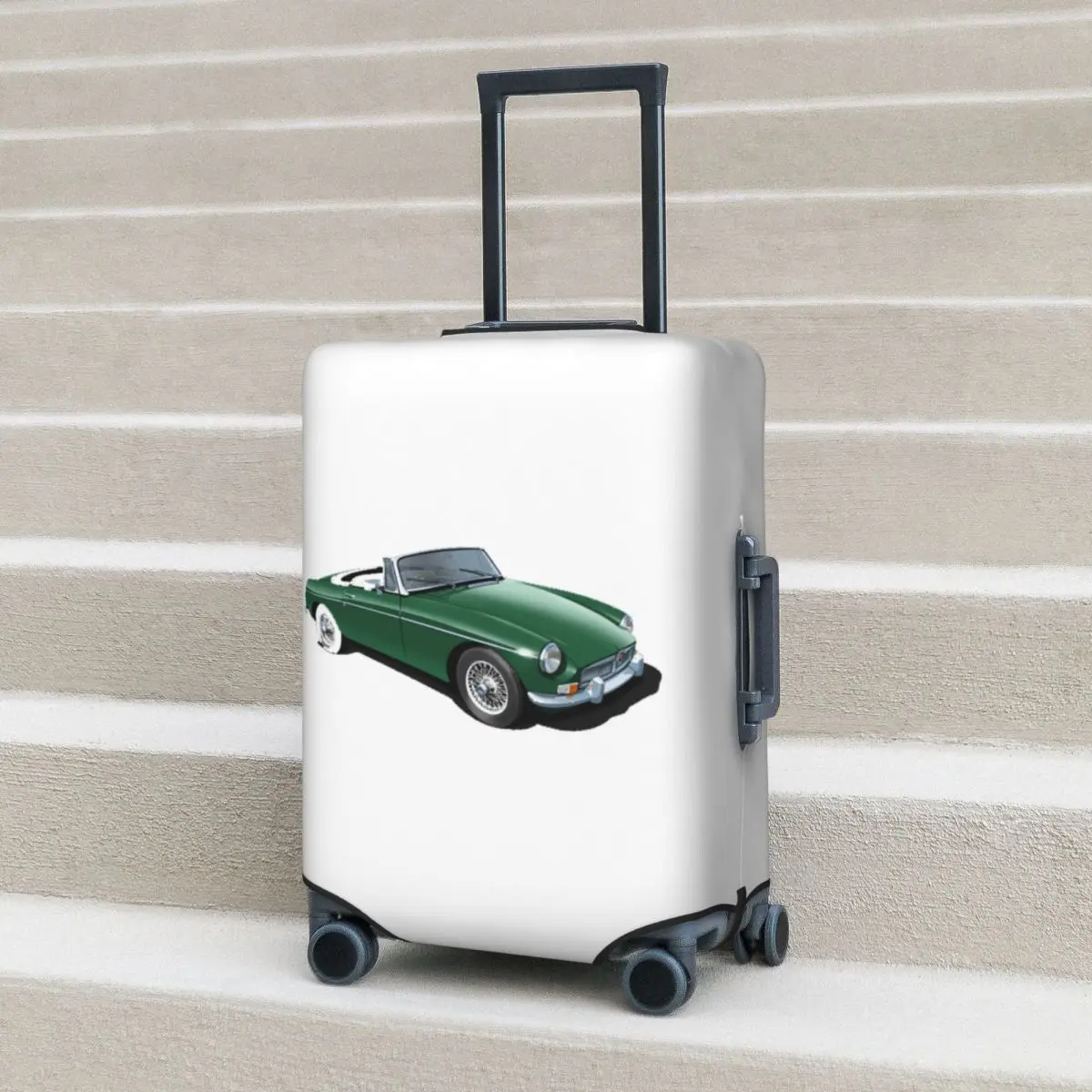 

MGB Roadster In British Racing Зеленый чехол для чемодана, защитные эластичные защитные чехлы для дорожного багажа для 18-32 дюймов