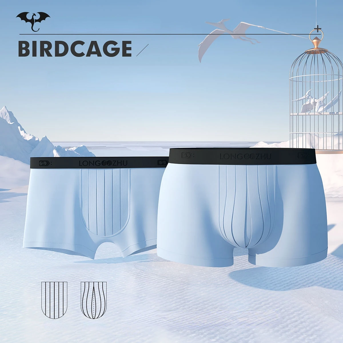 Man Bulge Pouch Underwear Sexy Big Dick Boxers Foldable Penis U-Convex Lingerie Modal Soft Gay Panties Low Waist Enhance Shorts