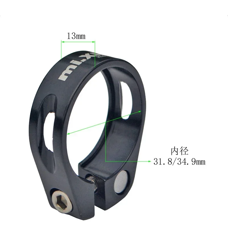 Braçadeira de selim de bicicleta de liga de alumínio 31.8/34.9mm braçadeira de tubo de assento mtb clipe de tubo de assento de bicicleta peças de bicicleta