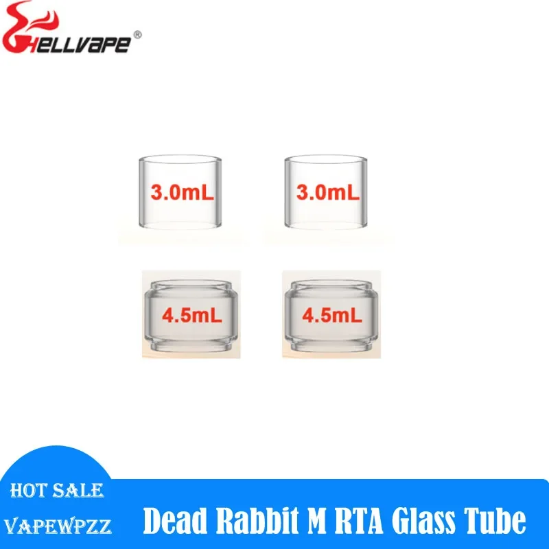 

2 шт./лот Hellvape Dead Rabbit M RTA Tank Стеклянная трубка 3 мл 4,5 мл
