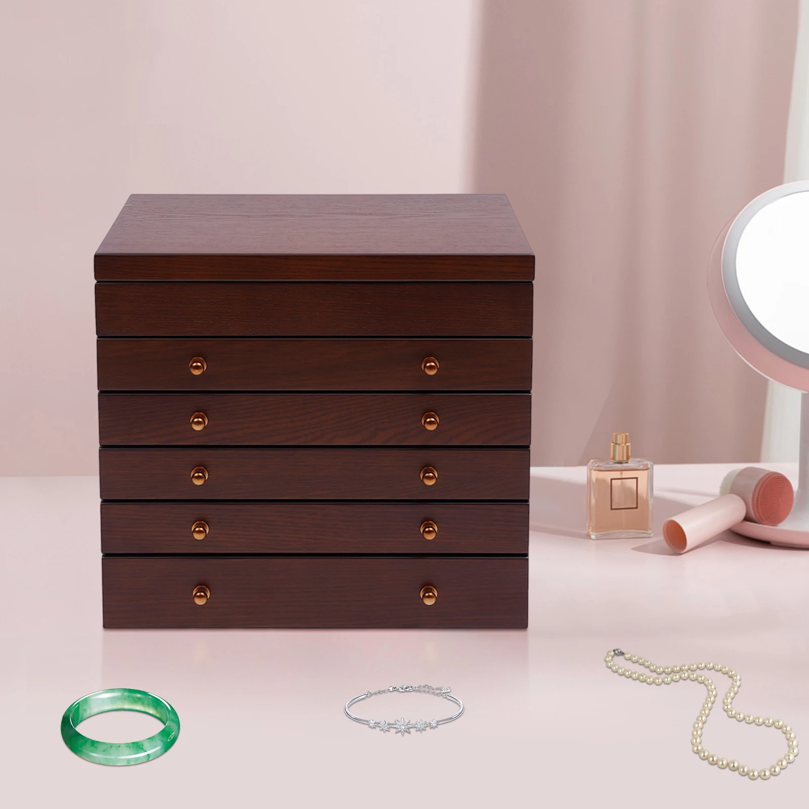 

6-Tier Jewelry Organizer Box, Jewelry Box, Jewelry Organizer for Earrings Necklaces Rings Bracelets