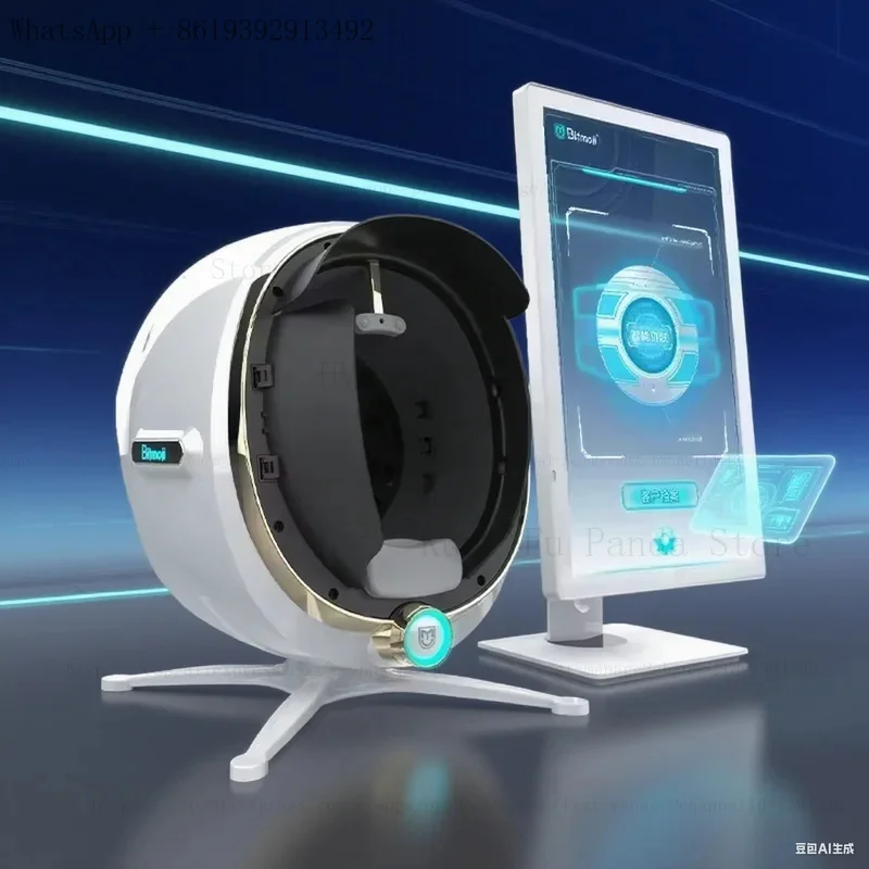 

Portable 3D skin scanner magic mirror facial analysis test monitor device