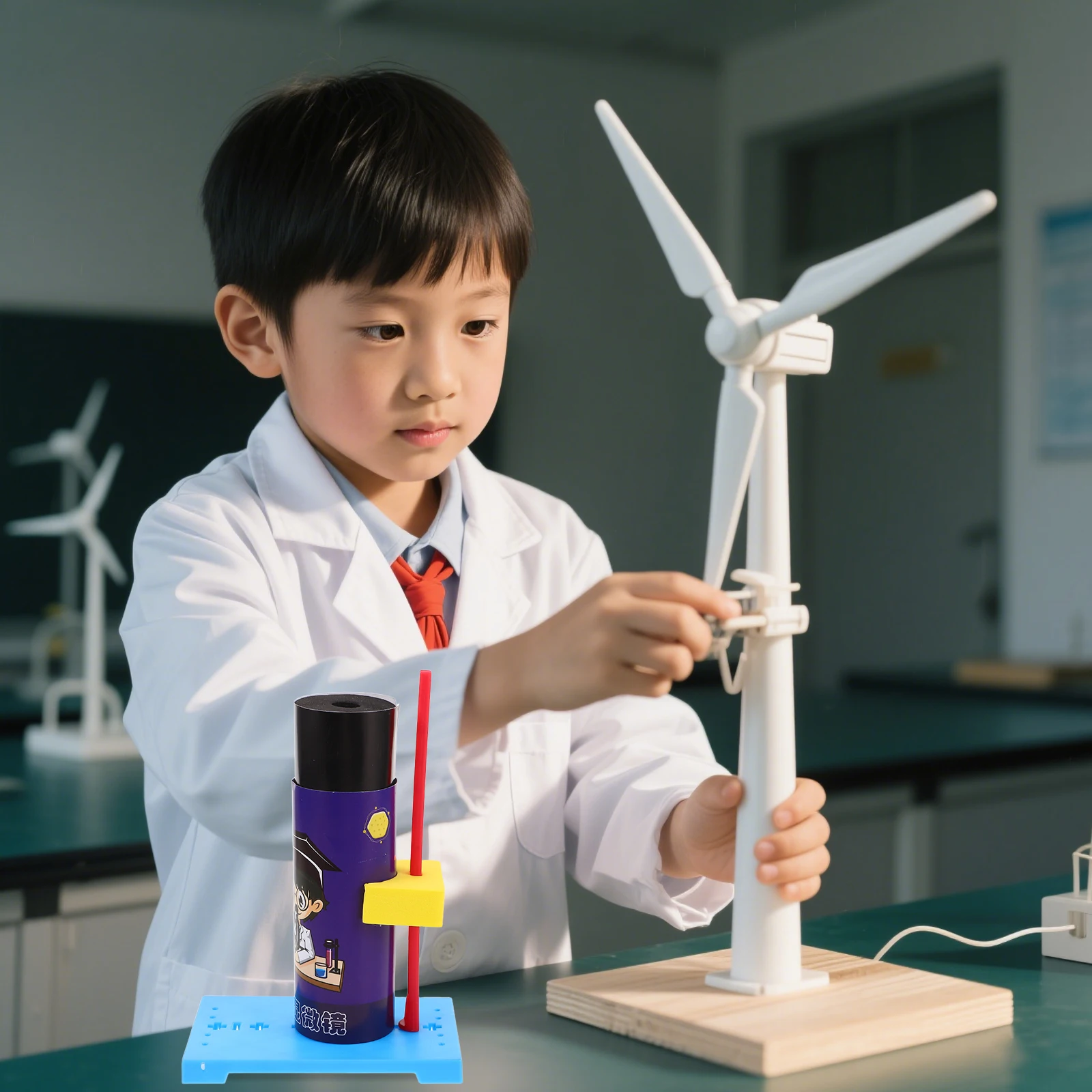 

Microscope Experiment Kit Beginner for Kids Biology Plastic Handheld Portable Children's Science Toys