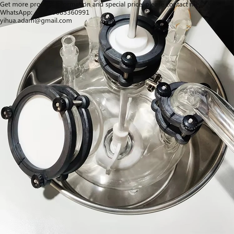 Small Glass Reactor Laboratory 10L Standard Single Borosilicate Glass Tank With Stirrer