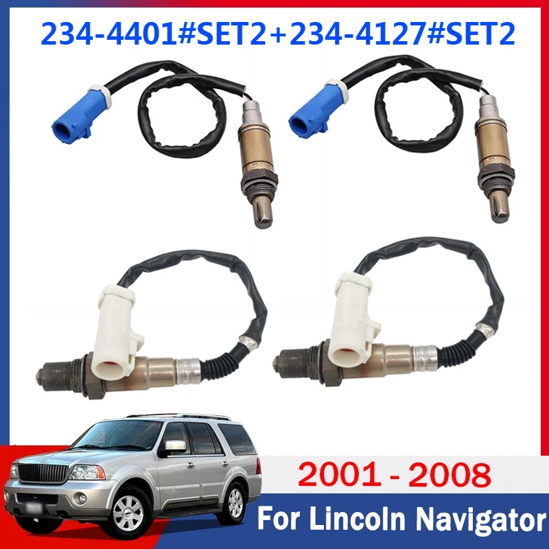 

234-4401 234-4127 Для 2001-2008 Lincoln Navigator 2002-2003 Ford E-150 E-250 Explorer Expedition 4 шт. Датчик кислорода 4L3Z9G444AA