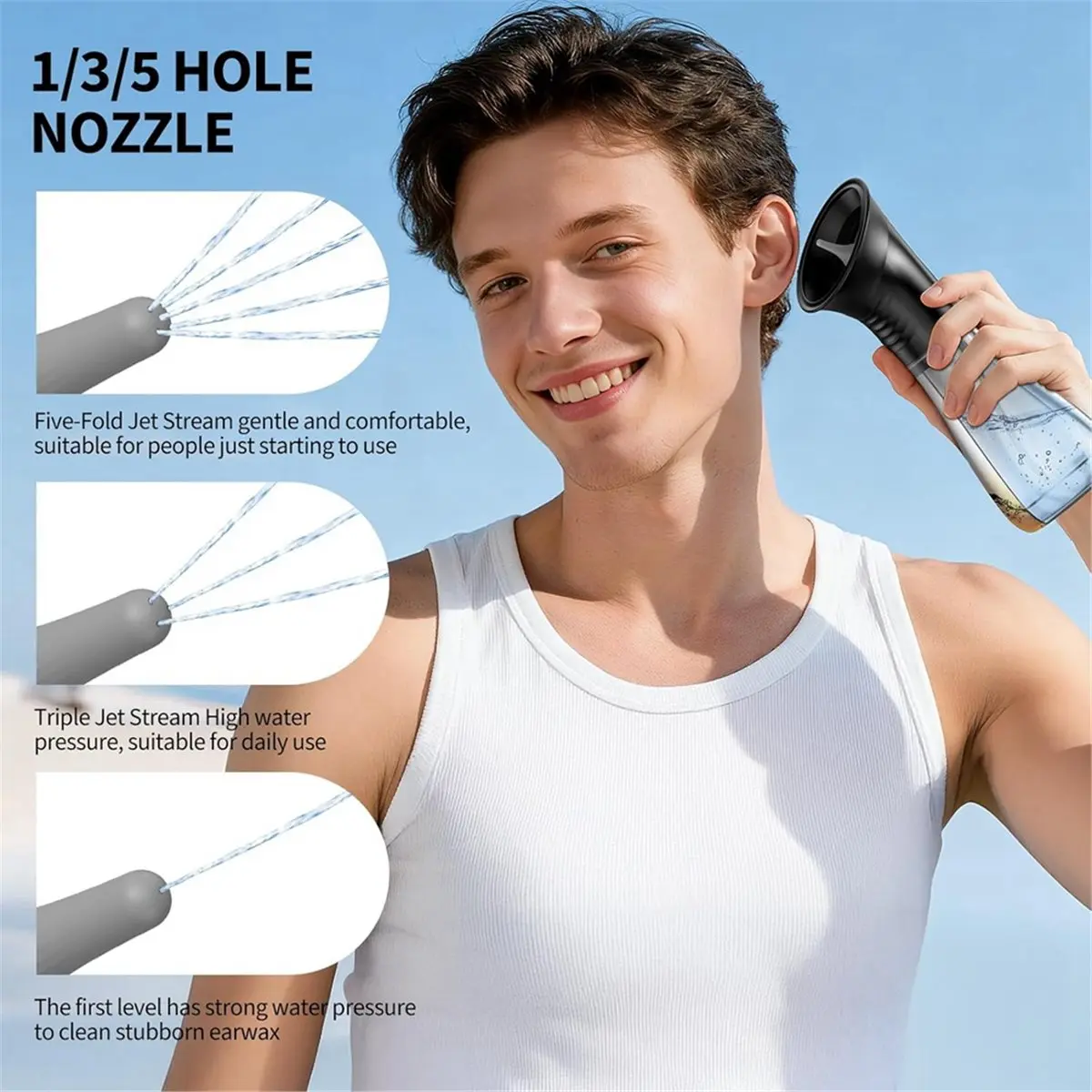 Compatible Ear Wax Removal Kit, Electric Ear Cleaner with Irrigation Flushing System, Safe & Effective Ear Cleaning Tool