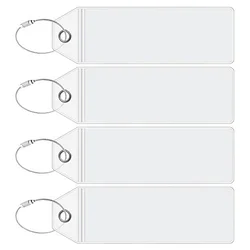 4 Pcs Luggage Tag Cruise Baggage Travel Accessory 1524X635X020CM Stainless Steel Pvc Suitcase Tags