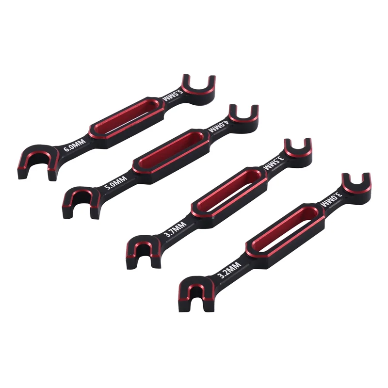 

XX-4Pcs Wrench 3/3.2/3.5/3.7/4/5/5.5/6Mm Turnbuckle Nut Ball End Joint Remover Universal Tool For RC Car Drone Boat