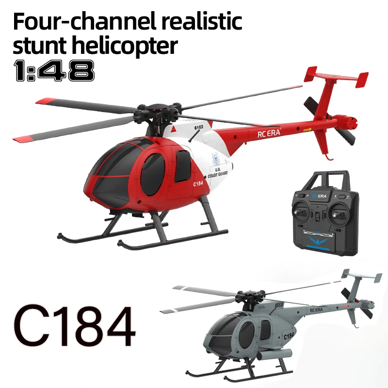 

C184 RC Helicopter 2.4G 6-Aixs Gyroscope 4CH Altitude Hold Optical Flow Remote Control Helicopter 12minute flight time Toys Gift