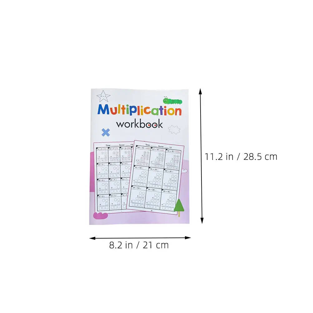 3Pcs Daily Math Practice Workbook for Kids Multiplication Division Drills Difficulty Compact Lightweight Learning