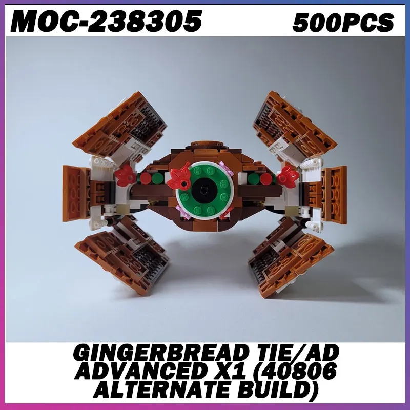 MOC Building Block Serie Space Wars Pan di zenzero Space Wars Modello in mattoni Giocattolo educativo Compleanno Regali per adulti MOC-238305 500 PZ