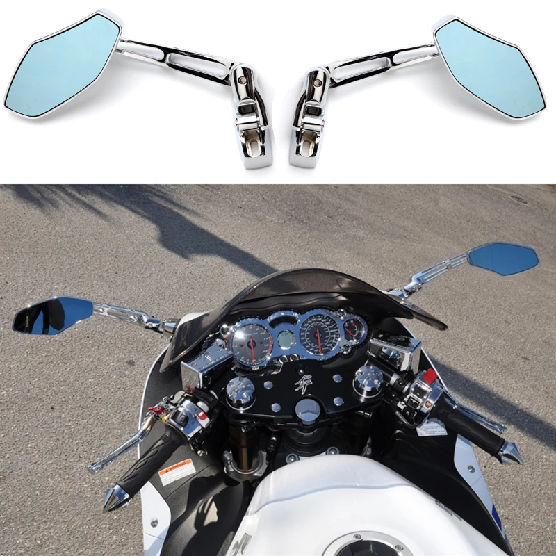 Motorcycle Rear View Side Mirrors for Suzuki GSXR 600 750 1000 SV650S SV1000S for Yamaha YZF R1 R6 Bicycle Rearview Mirrors