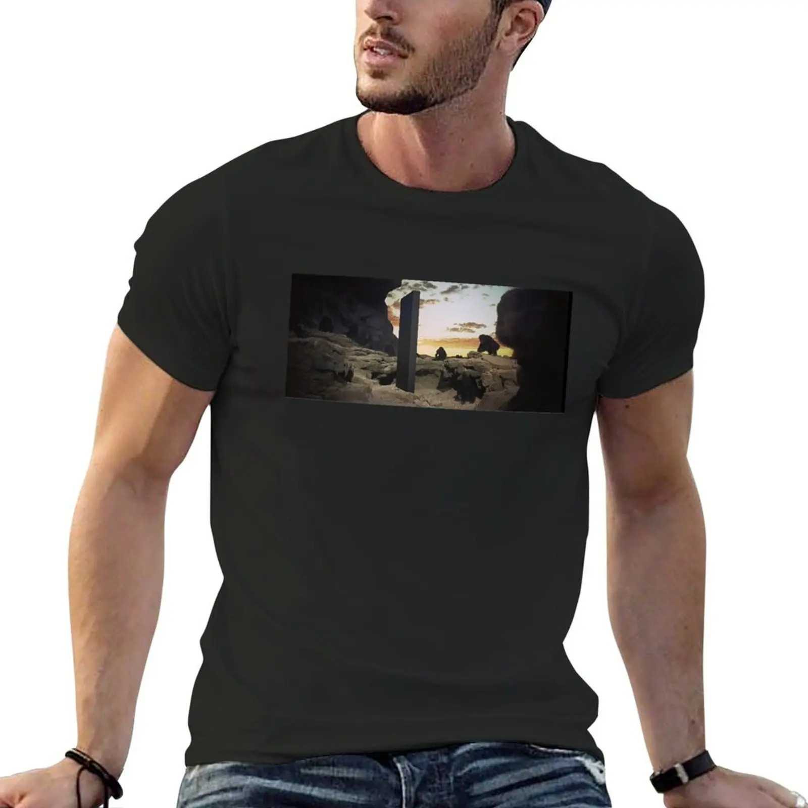 Monolith Desert - Famous 2001 Scene Design T-Shirt hippie clothes anime stuff Men's t shirts