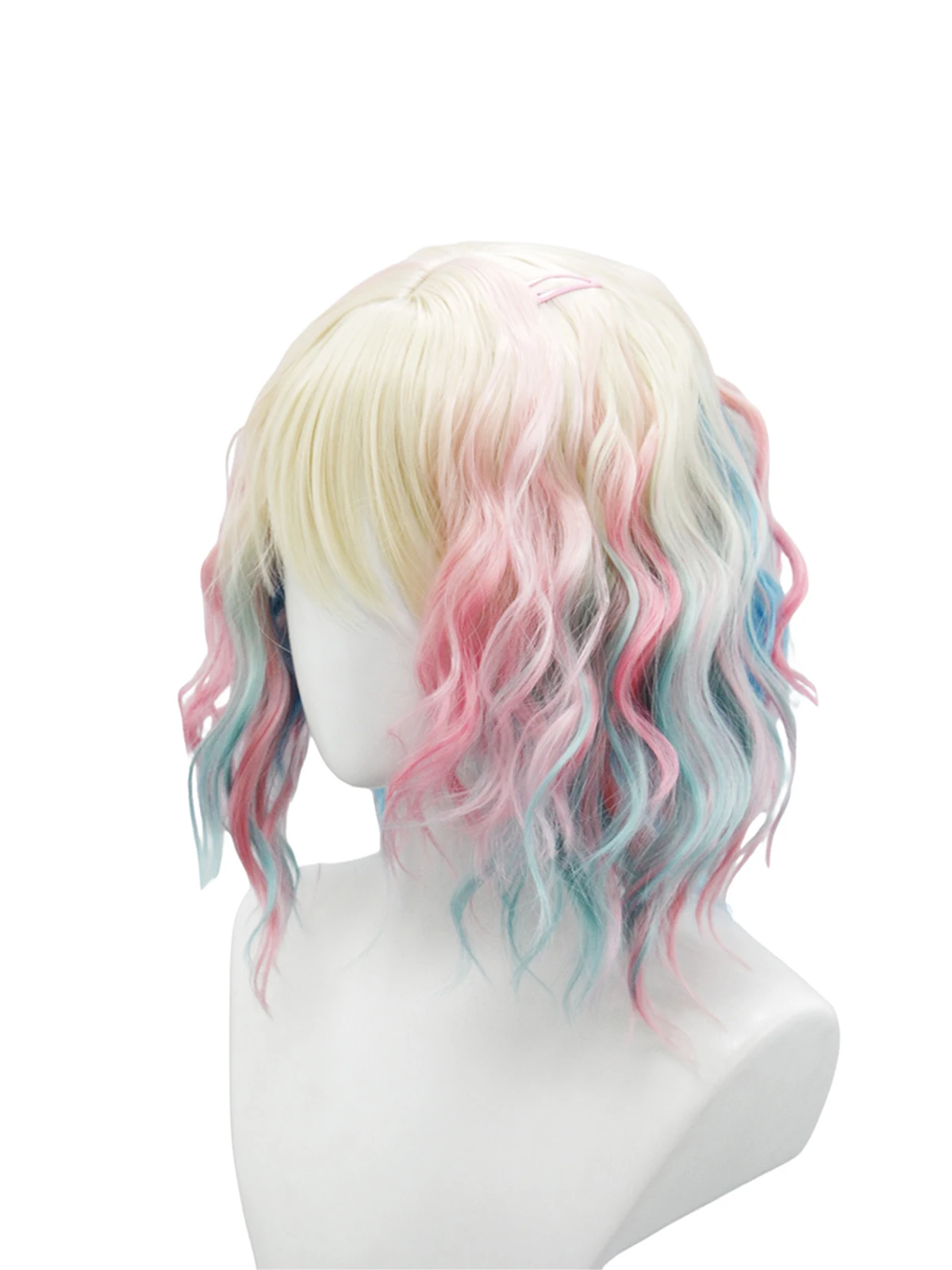 شعر مستعار صناعي من الألياف الكيماوية ذات شعر قصير مضاد للفتحة من Color Qi Bangs |   مسلسل التلفزيون الأمريكي الأربعاء لعب الأدوار شعر مستعار #3