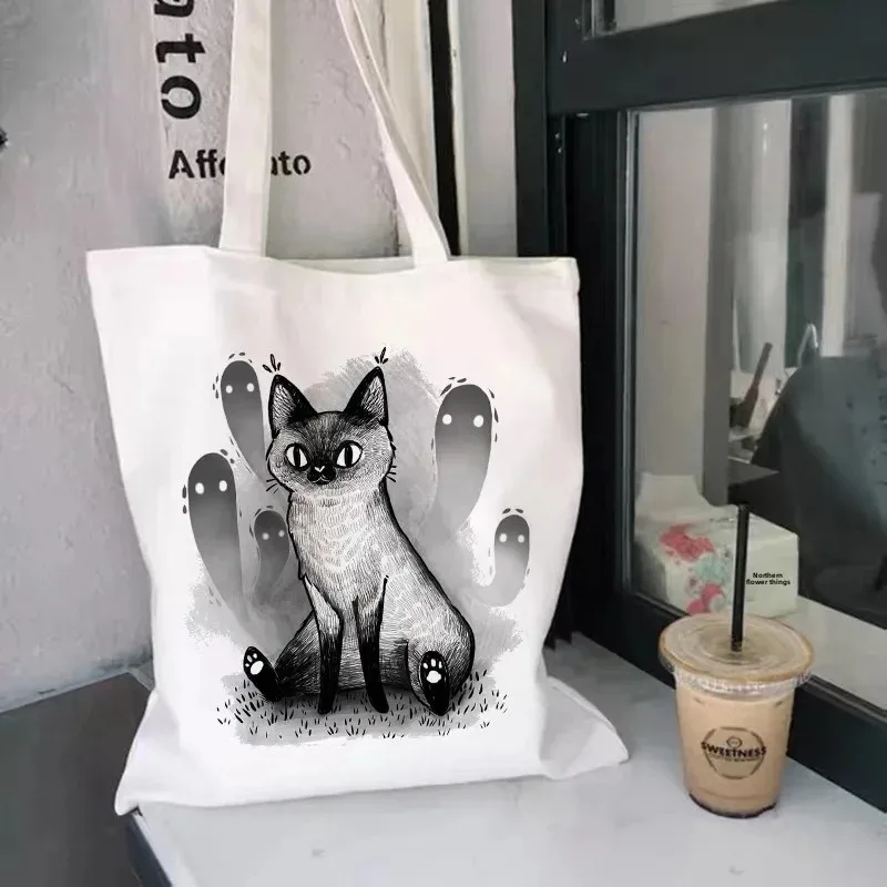 

Women's Canvas Shopping Bag Ins Style Single Shoulder Large Capacity Tote Bag Soft Material Ideal for Students and Women