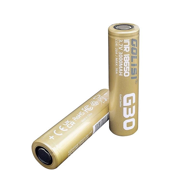 الأصلي GOLISI G30 18650 بطارية 3000mah 3.7V 30A عالية استنزاف قابلة للشحن بطاريات ليثيوم قدرة عالية 100% الصف أ خلية