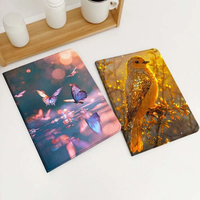 

Luminous Art Butterfly Bird Gift For Xiaomi Redmi Mi Poco Pad 2 5 6s 7 7s Ultra Pro Max 14 12.4 12.1 inch Soft Tablet Case