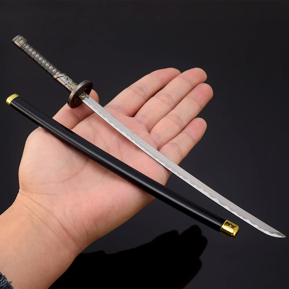 Ghost Anction Weapon 26cm Autumn Frost Swords Game Peripherals Metal Katana Model Replica Samurai Uncut Knife Ornaments Toys Boy