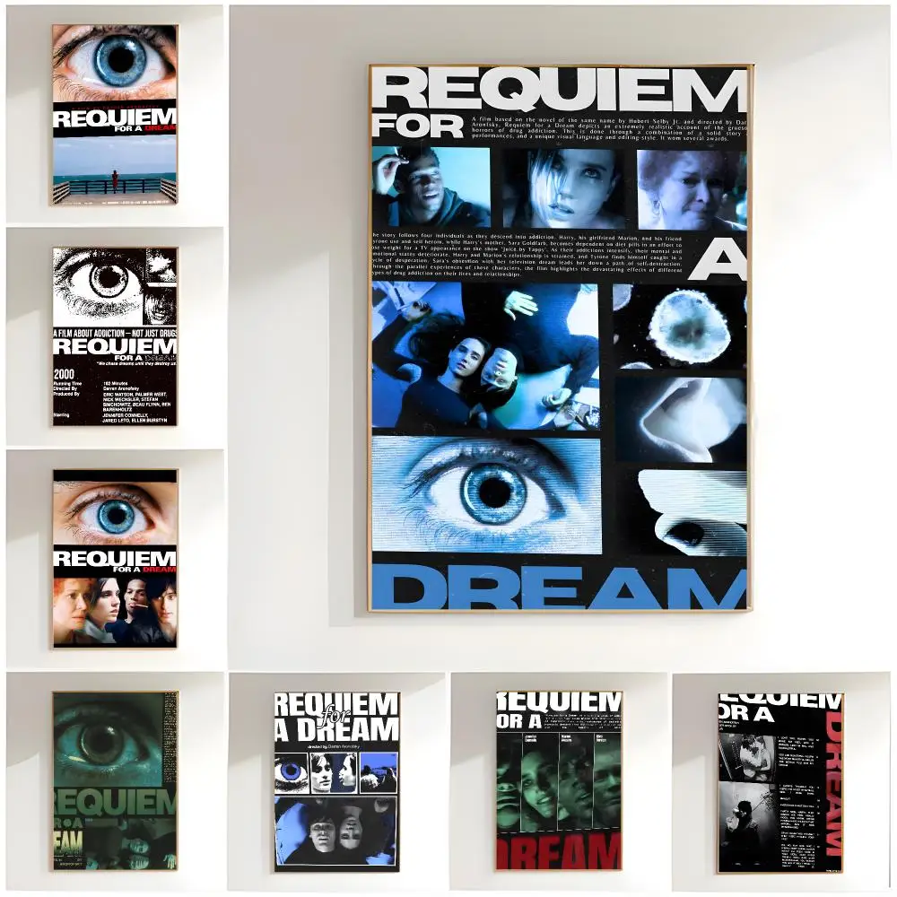 drama movie R-Requiem for a Dream Poster Classic Wall Art  Home Decor  Peel and Stick Unframed