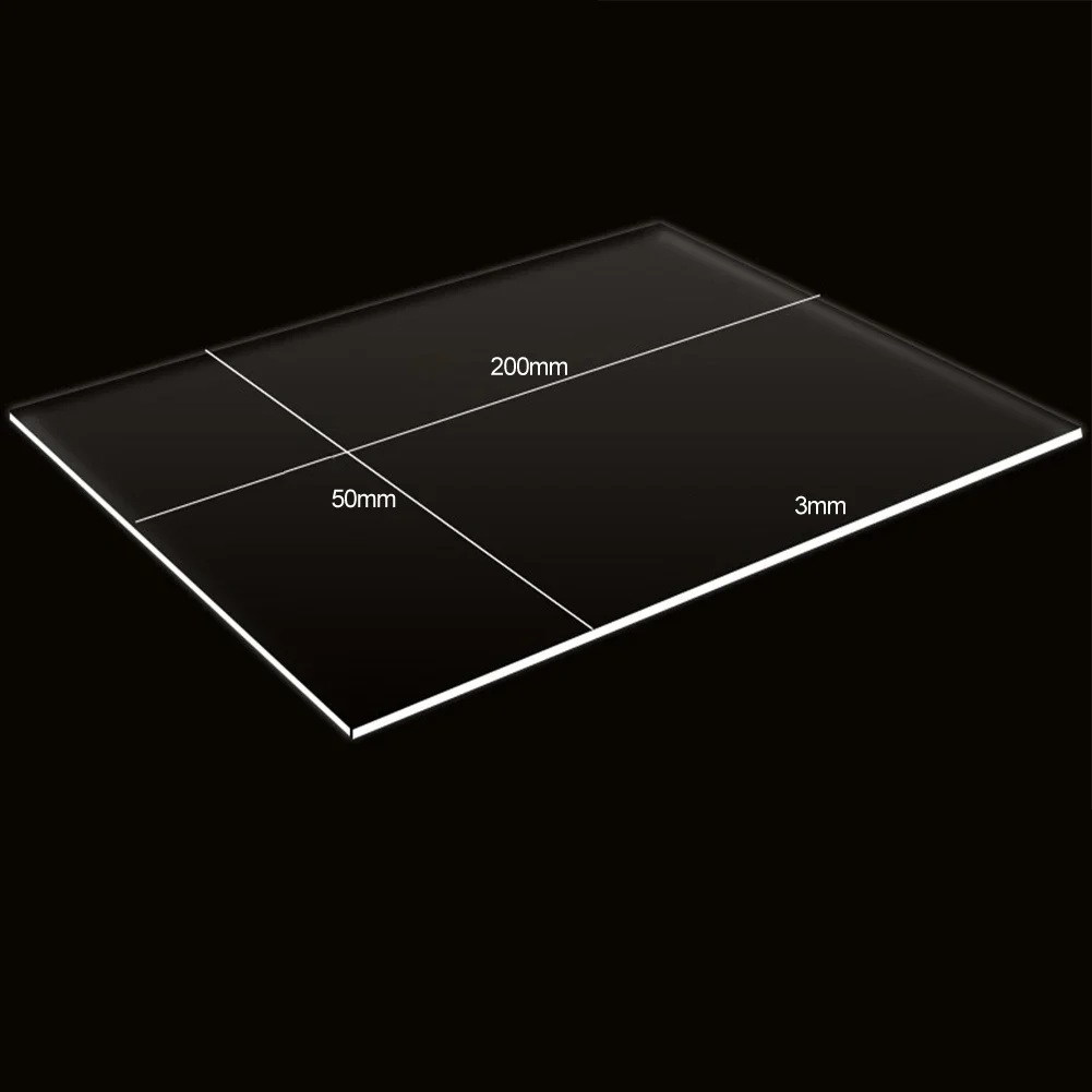 1pcs Transparent P-lexiglas Clear Plastic Acrylic Sheet Board Organic Glass Polymethyl Methacrylate 1mm 2mm 3mm Thickness ﻿