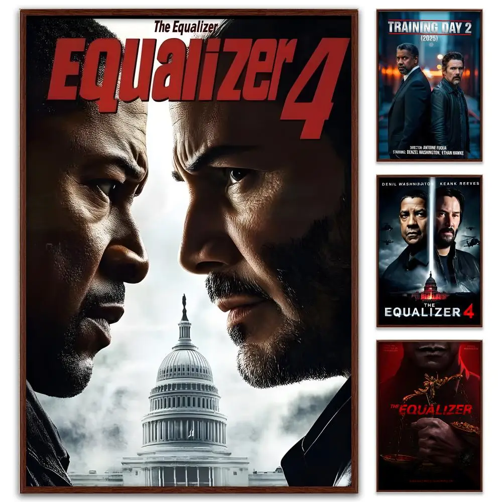 Affiche de la série de films d'action criminelle "The Equalizer", autocollant mural en papier PP HD pour bureau, salon, garage, cadeau DIY