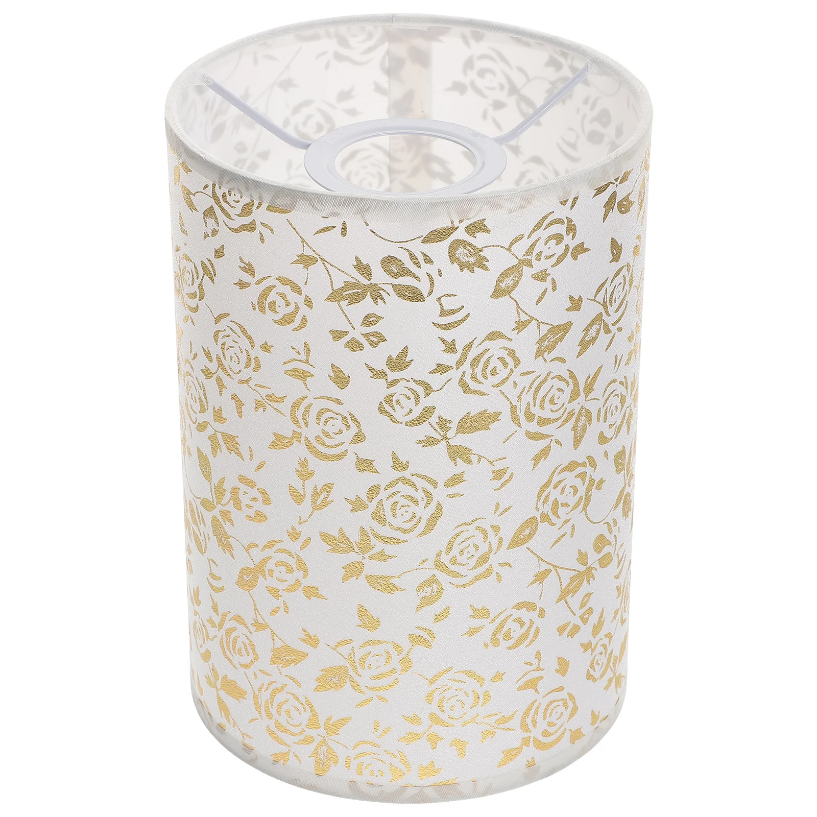 

Gold Rose Small Lampshade E27 Base Pattern Indoor Light Cover Desk Lamp Shade Cover Compact Lightweight Lamp Supply