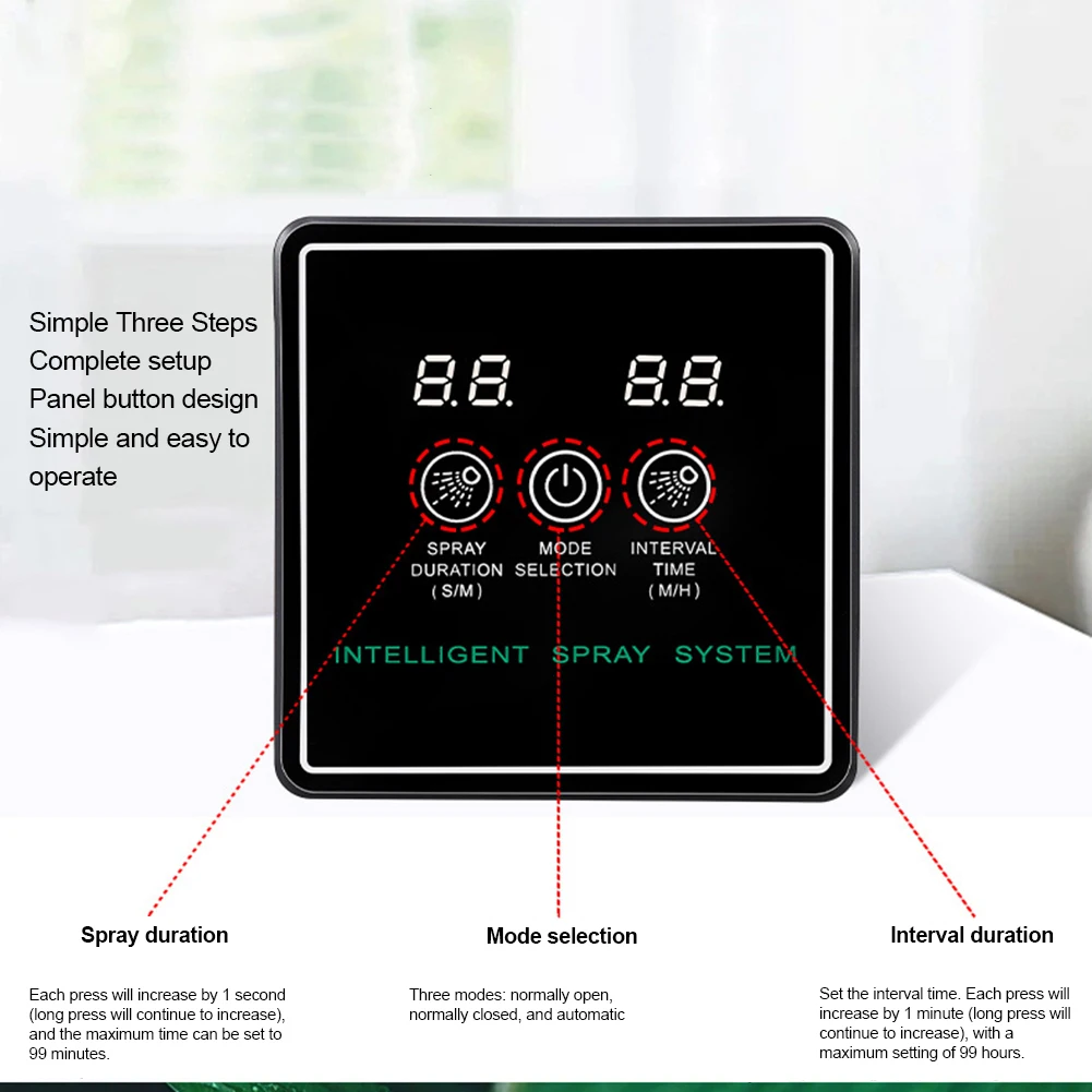 Reptile Fogger Smart Spray System 360°Adjustable Misting Nozzles Automatic Reptile Mister Fogger Humidifiers Mister Humidifiers
