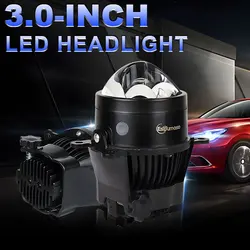 12V 24V 3Inch Bi-led Fog Lights H1 Hb3 H8 9005 320W Led Projector Laser Lens Fog Lamp Bi Lens H11 Led Headlight Bulb Universal
