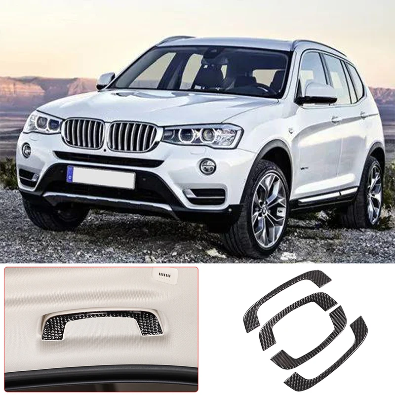 

For BMW X3 G01 2018-2022 Car Roof Handle Decorative Sticker Soft Carbon Fiber Car Styling Interior Accessories 4 Pcs