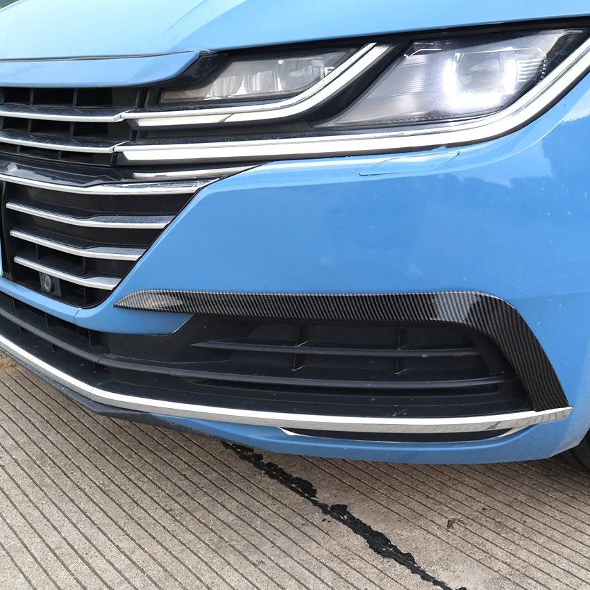 Car Front Bumper Splitter Side Spoiler Air Vent Wind Knife Body Kits For Volkswagen Arteon CC 2017 2018 2019 2020