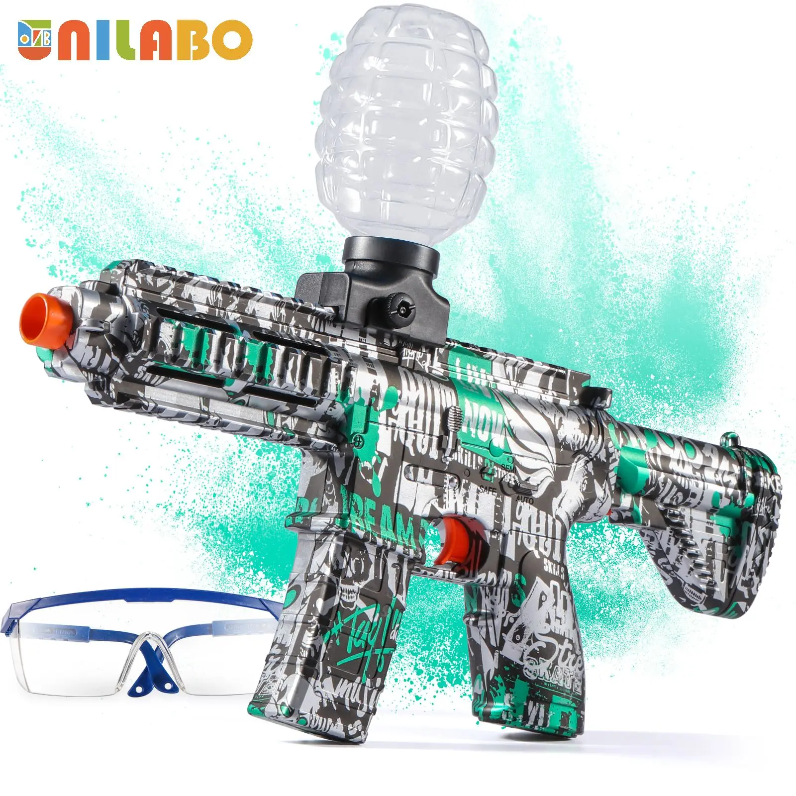 M416 Electric Blaster Gun Toys, Rechargeable Automatic Outdoor Toys for Team Family Activities, Perfect Gift(Bullets Excluded)