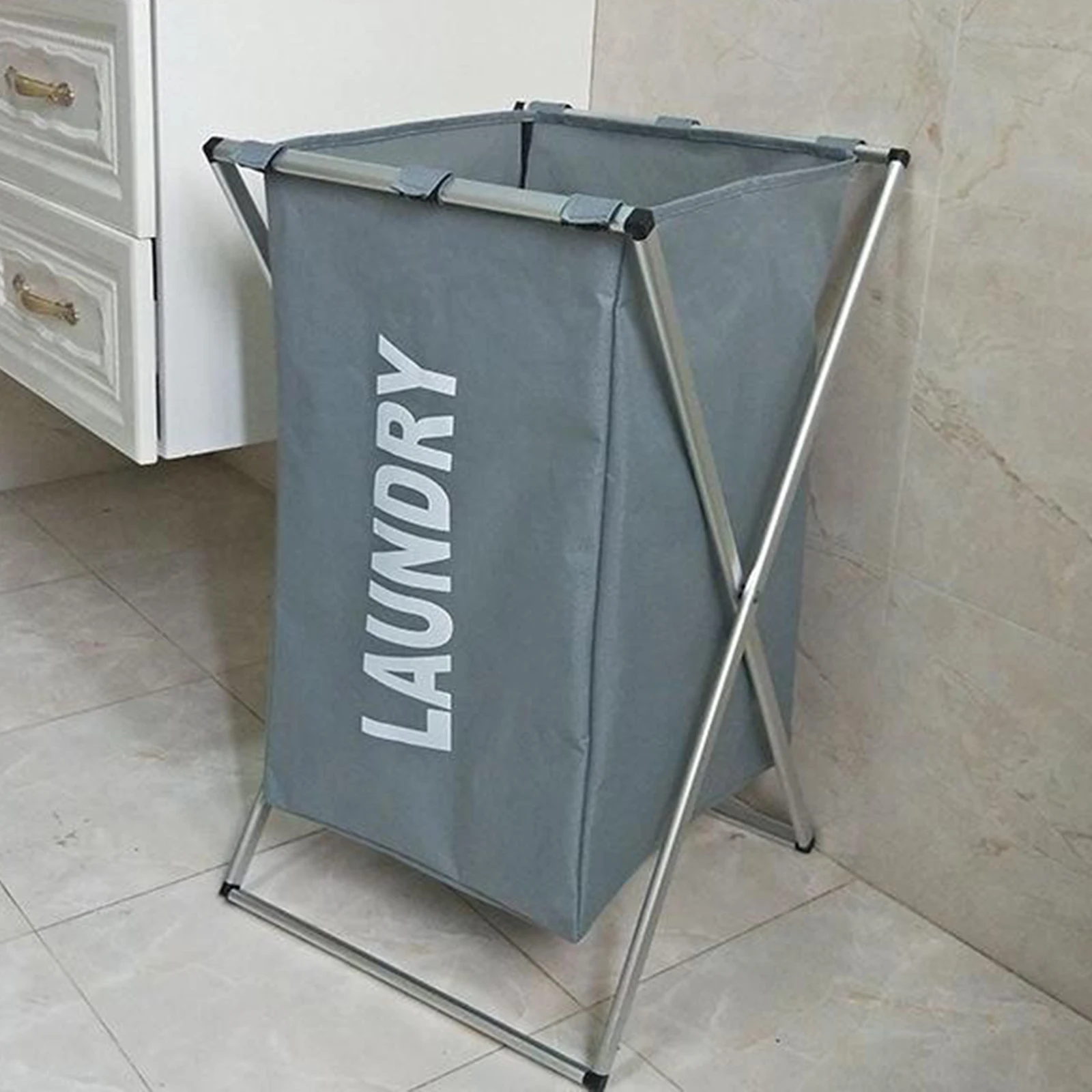 1/2/3 Section Folding Dirty Clothes Laundry Basket Bin Hamper for Home