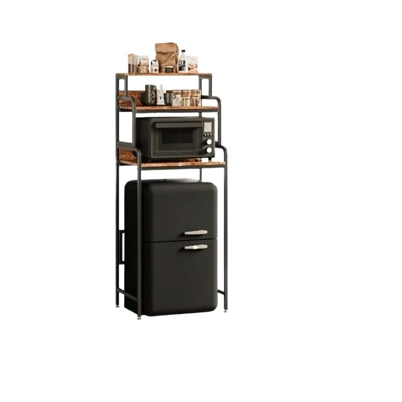 

4-Layer mini refrigerator rack with storage space, mini refrigerator cabinet rack with storage space