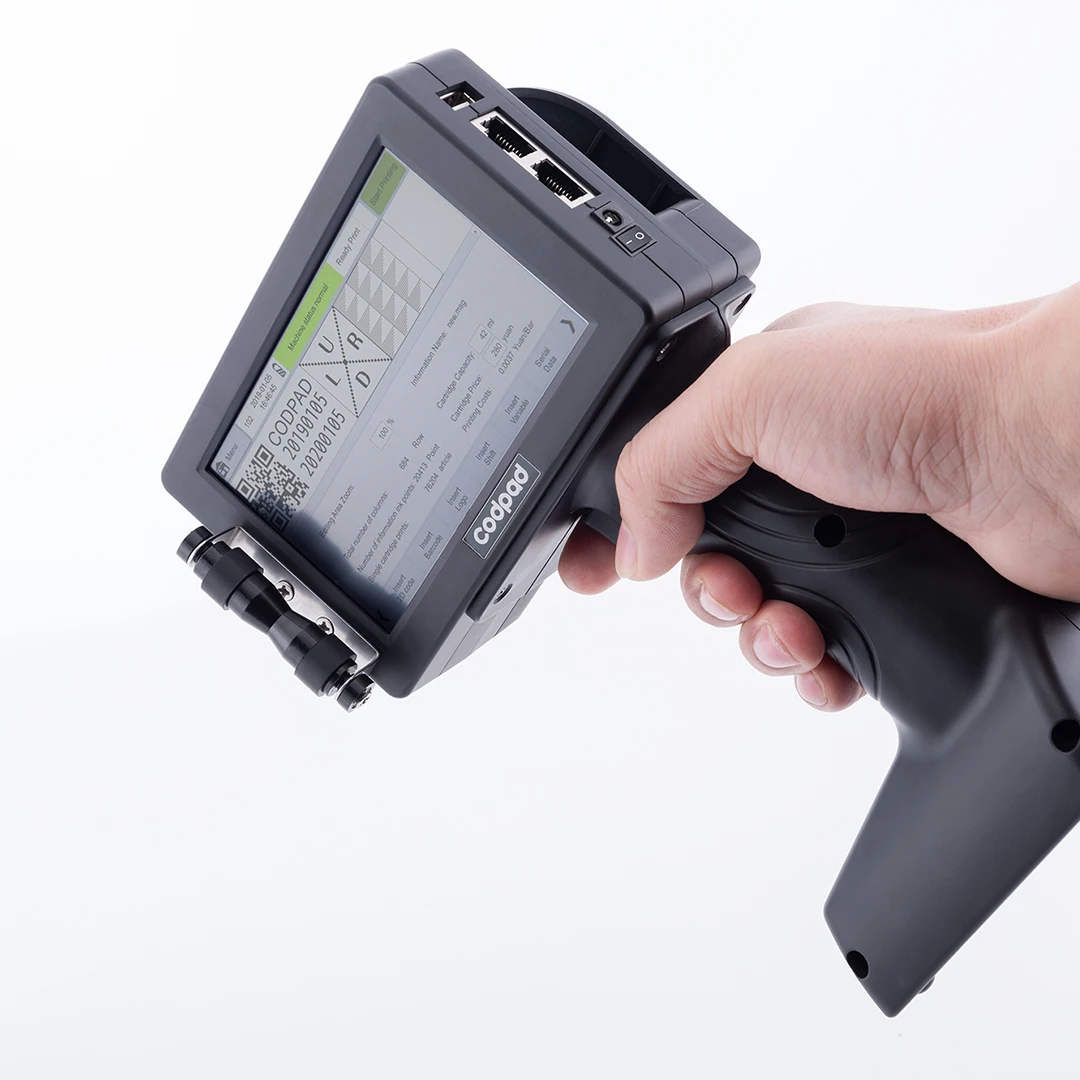 DOCOD T110-H 12.7MM Handheld&Online Thermal Inkjet Printer Gun Portable TIJ Expiry Date Batch Coding Machine for QR Bar Code