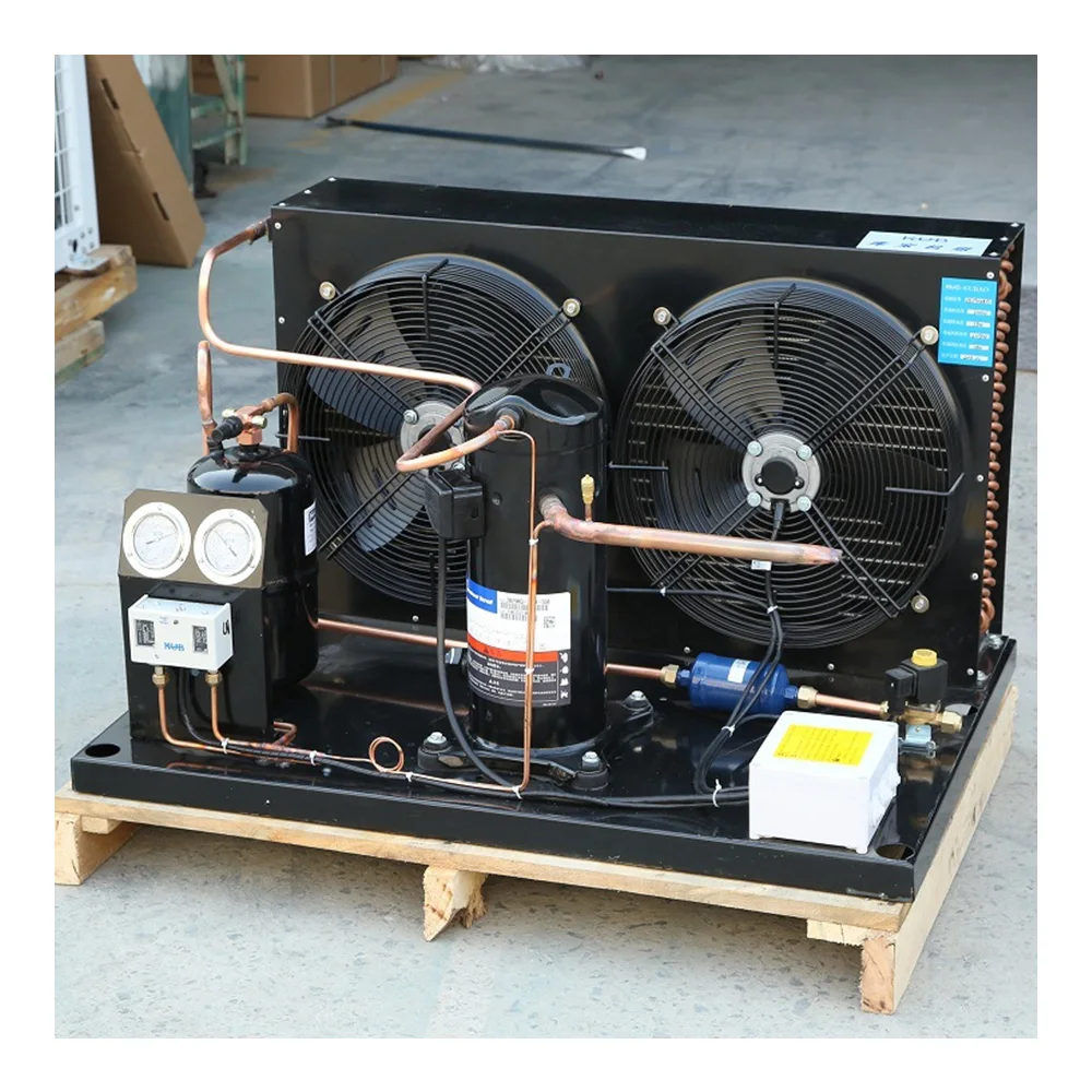 Industrial Copeland Scroll Refrigeration Unit Air Cooled Condensing Unit 380V 6KW for Cold Storage Projects